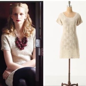 Sparrow Pointelle Cream Knit Dress
